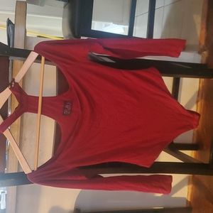 Burgundy bodysuit with neck band